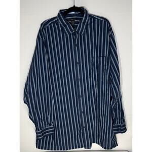 J. Ferrar Men's 3XL 19-19 1/2 Neck Striped Button Down Shirt